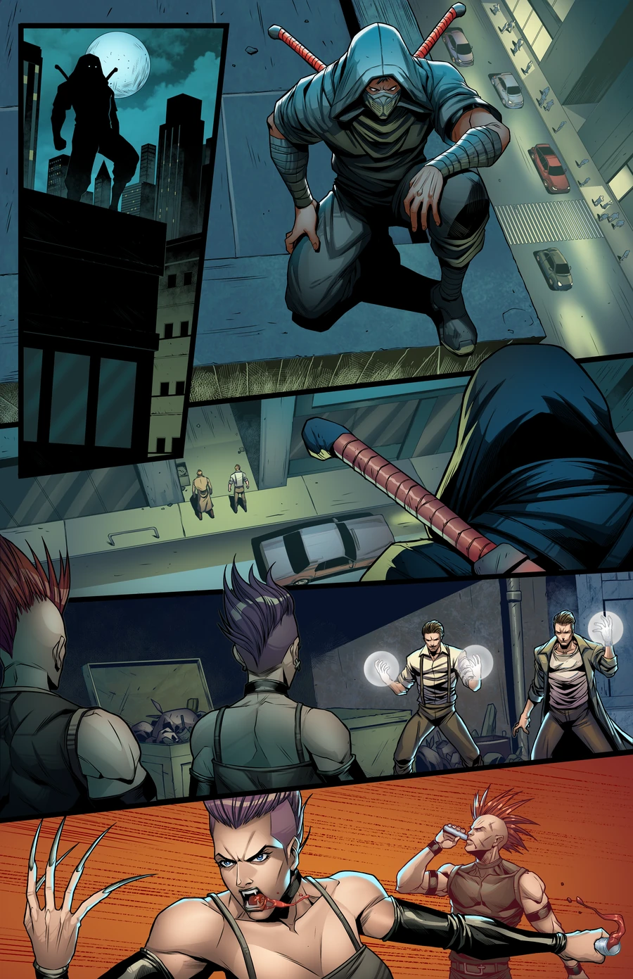 A detail from page two of the Da Ten Shi artwork preview